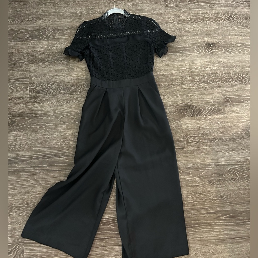 Chelsea28 Eyelit Black Jumpsuit